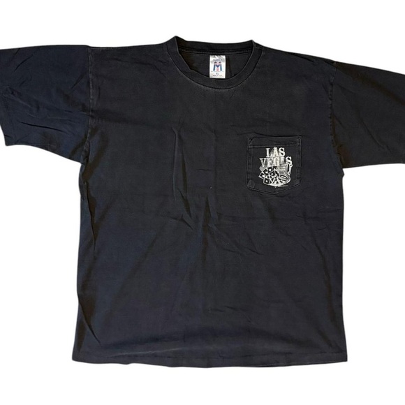 Black Short Sleeve Tee with Minimal Graphic - Picture 1 of 4